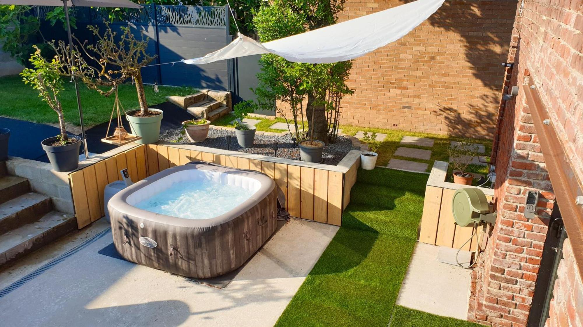 Gary Suite - Studio Cosy, Spa Et Jardin Privatif A 4 Min De Cambrai Awoingt Exterior photo